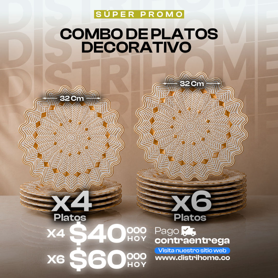 PLATOS DECORATIVOS COMEDOR DISEÑO 3
