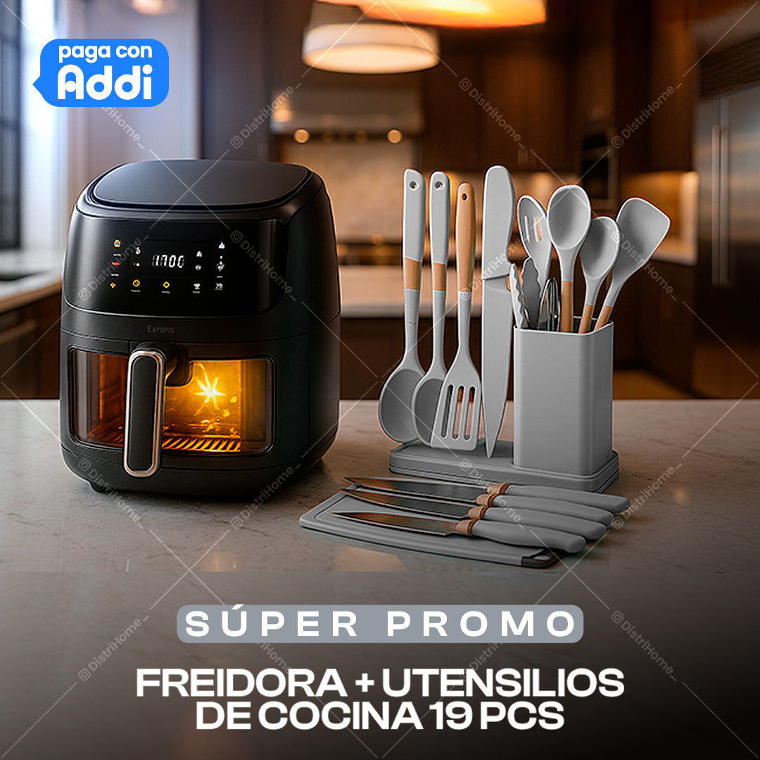 COMBO FREIDORA + UTENSILIOS DE 19 PCS
