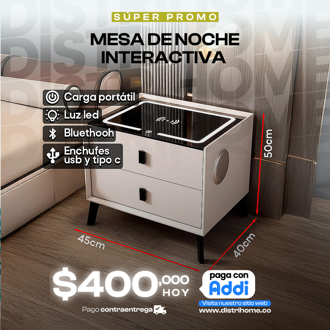 MESA DE NOCHE MULTIFUNCIONAL