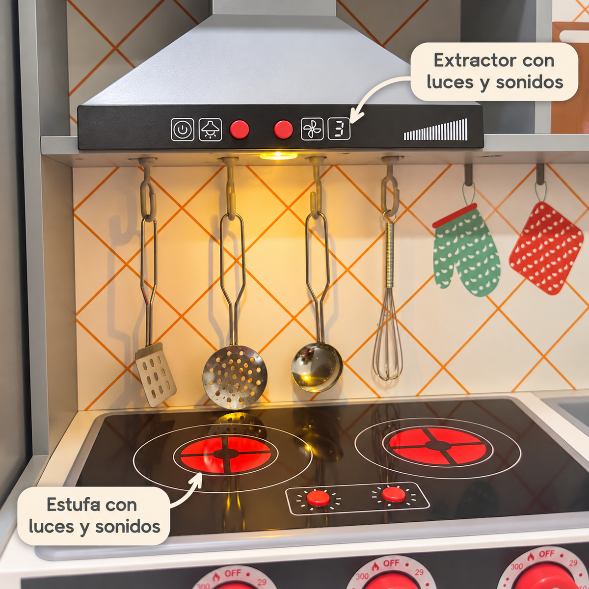 COCINITA INFANTIL MINI CHEF LUCES Y SONIDOS