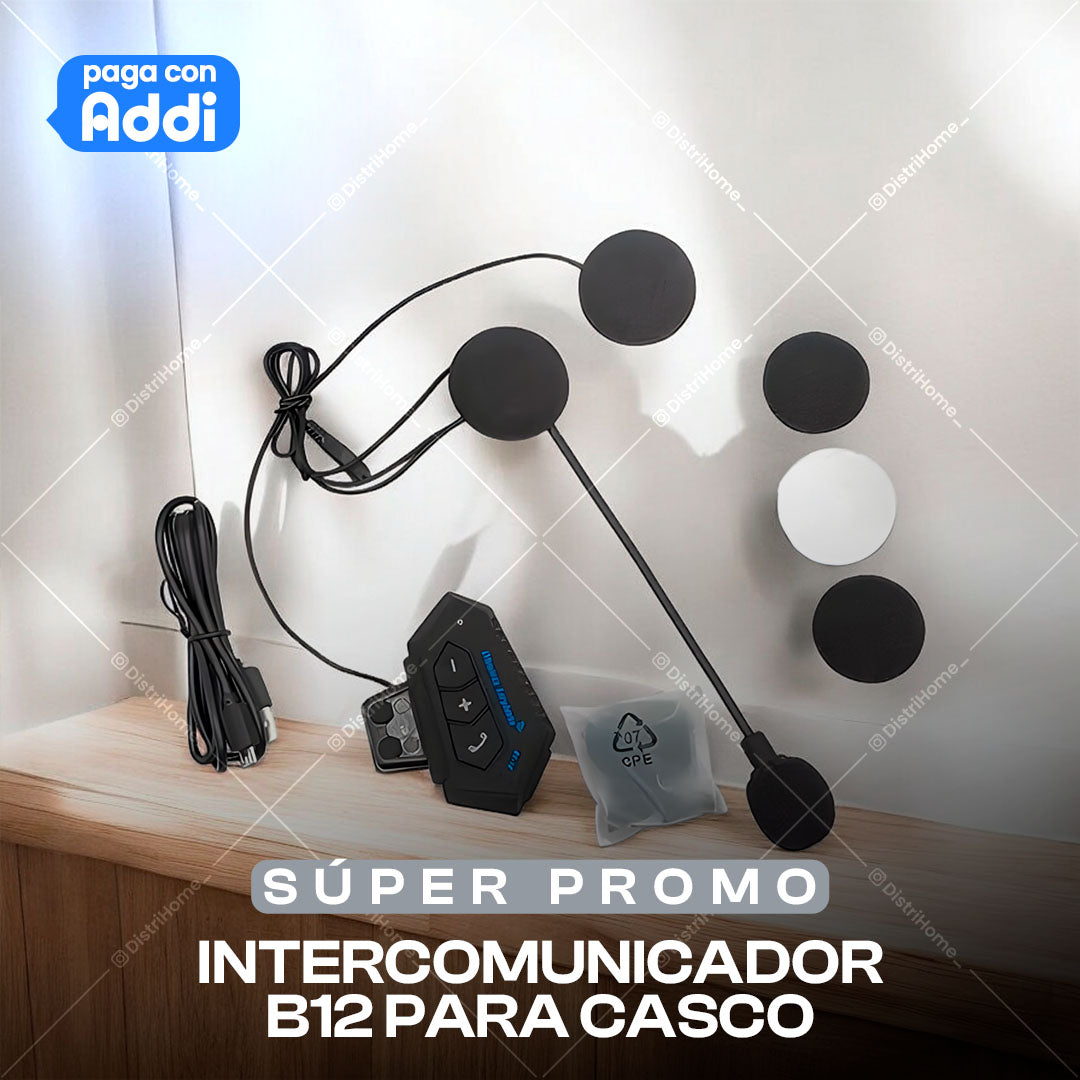 Intercomunicador B12 Casco Moto