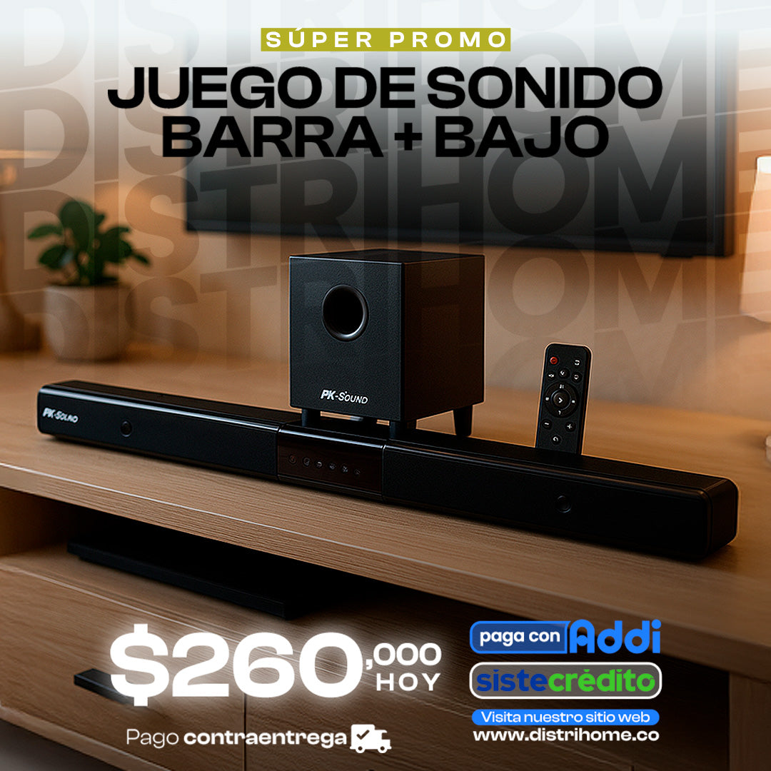 BARRA DE SONIDO + BAJO TEATRO EN CASA