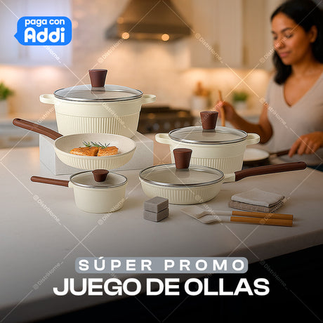 aJUEGO DE OLLAS DE 16 PIEZAS