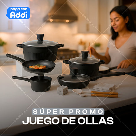 aJUEGO DE OLLAS DE 16 PIEZAS