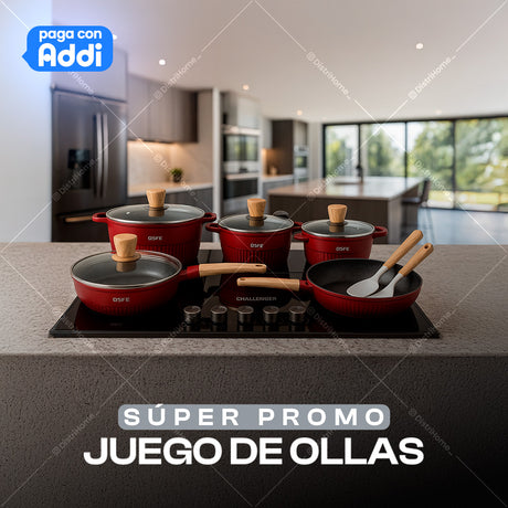 aJUEGO DE OLLAS DE 16 PIEZAS