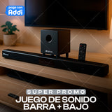 BARRA DE SONIDO + BAJO TEATRO EN CASA