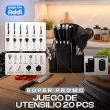 JUEGO DE UTENSILIOS DE 20 PCS