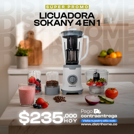 LICUADORA  SOKANY 4 EN 1