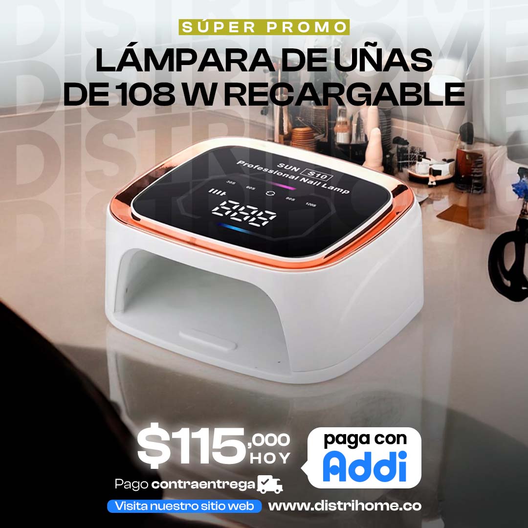 LAMPARA DE UÑAS 108W RECARGABLE NAILS