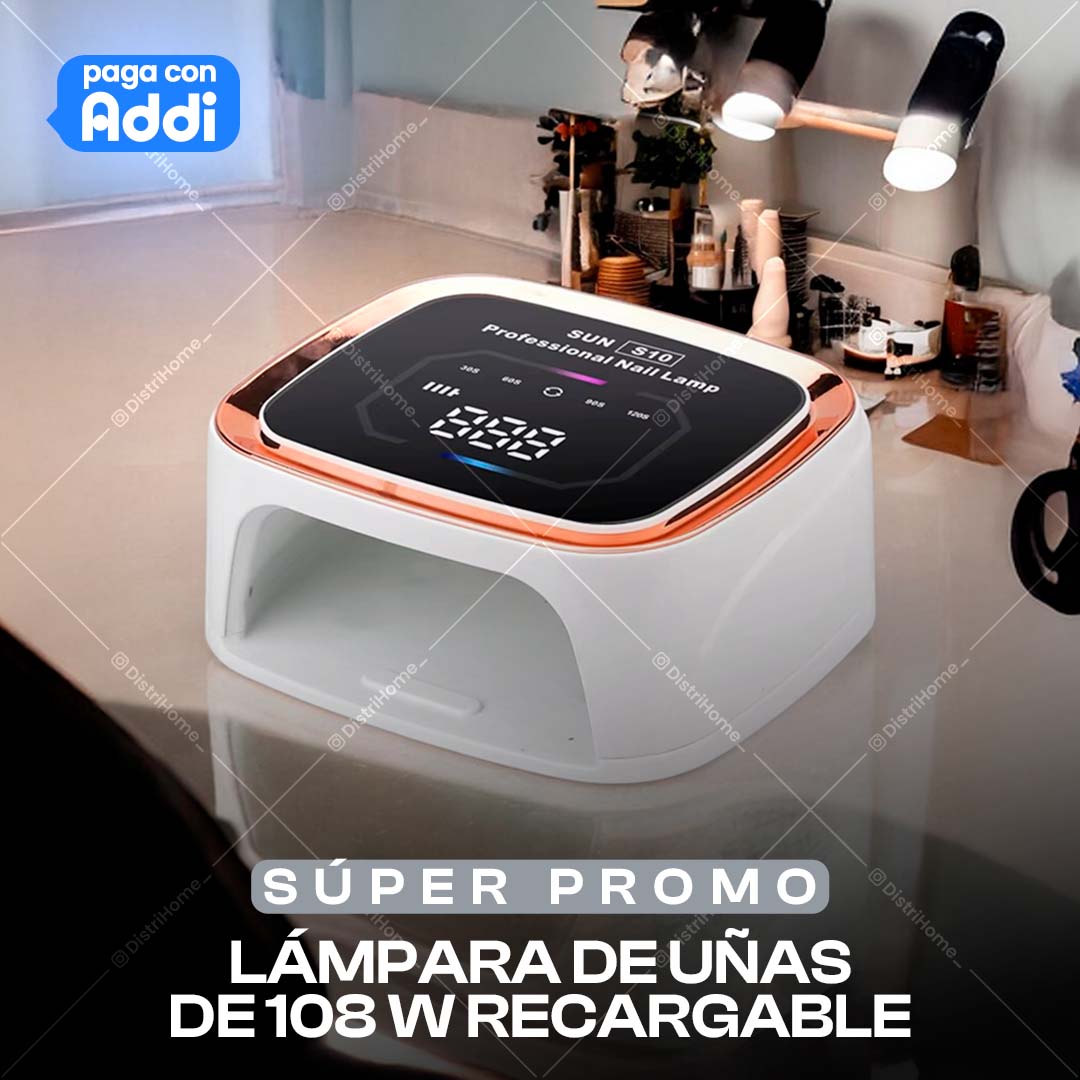 LAMPARA DE UÑAS 108W RECARGABLE NAILS