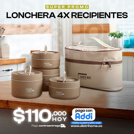 LONCHERA 4X RECIPIENTES