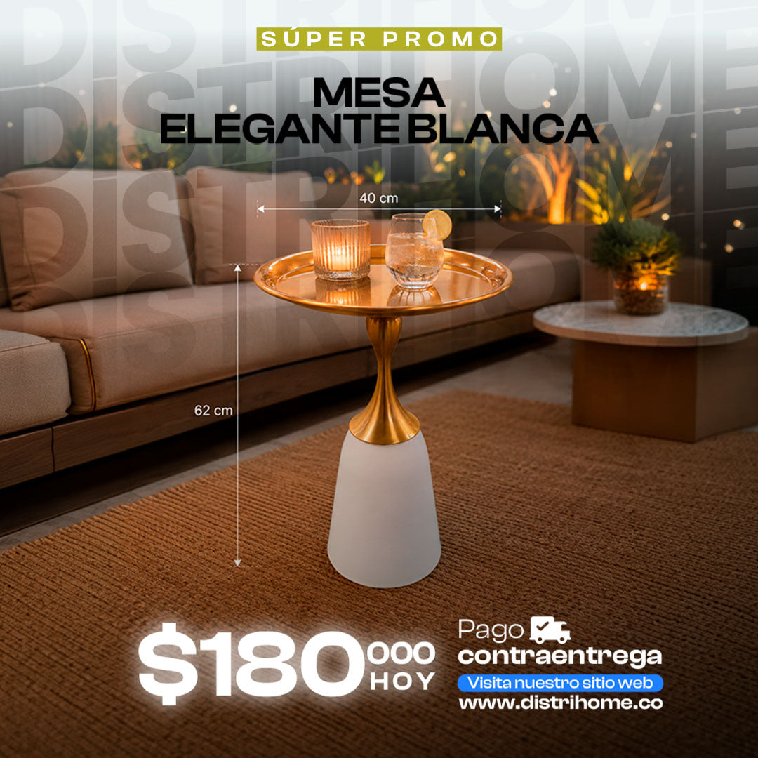 MESA ELEGANTE BLANCA