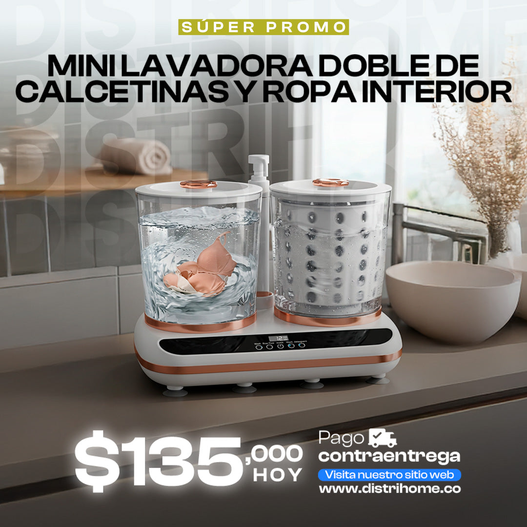 LAVADORA DE ROPA INTERIOR Y CALCETINES DOBLE