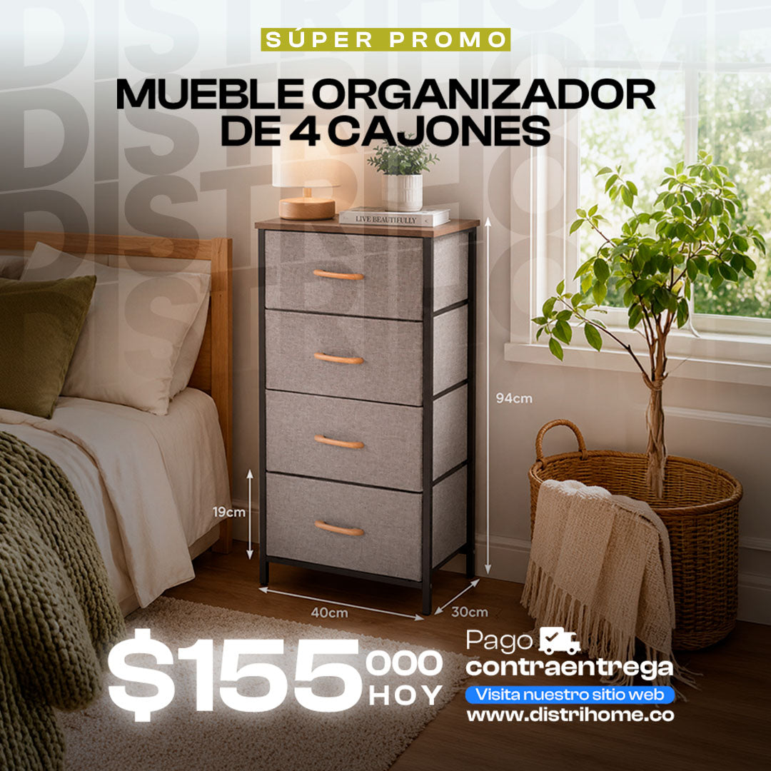 MUEBLE ORGANIZADOR DE 4 CAJONES