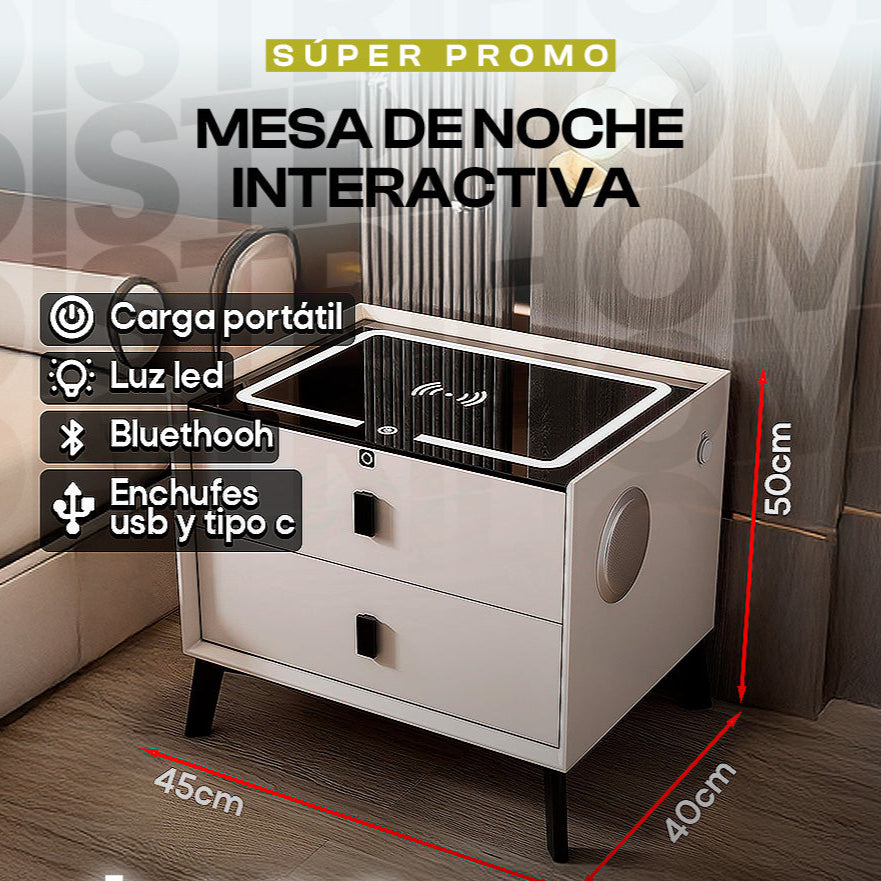 MESA DE NOCHE MULTIFUNCIONAL