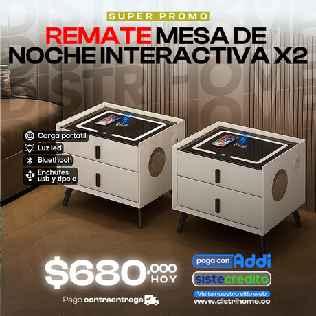 MESA DE NOCHE MULTIFUNCIONAL