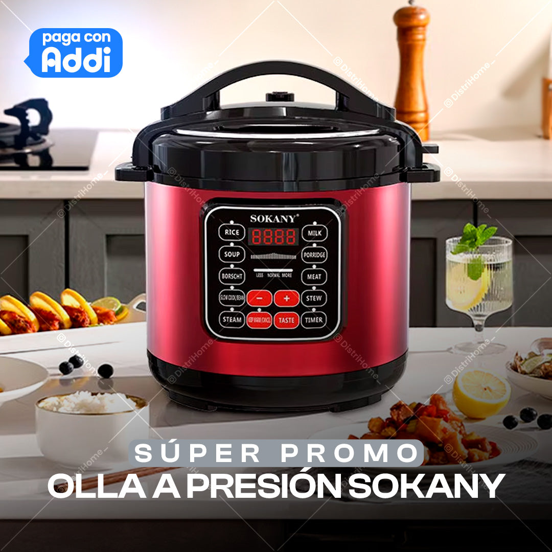 OLLA 5L A PRESION ELECTRICA MULTIFUNCIONAL PITADORA HOGAR