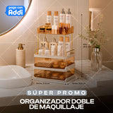 ORGANIZADOR DE MAQUILLAJE DOBLE