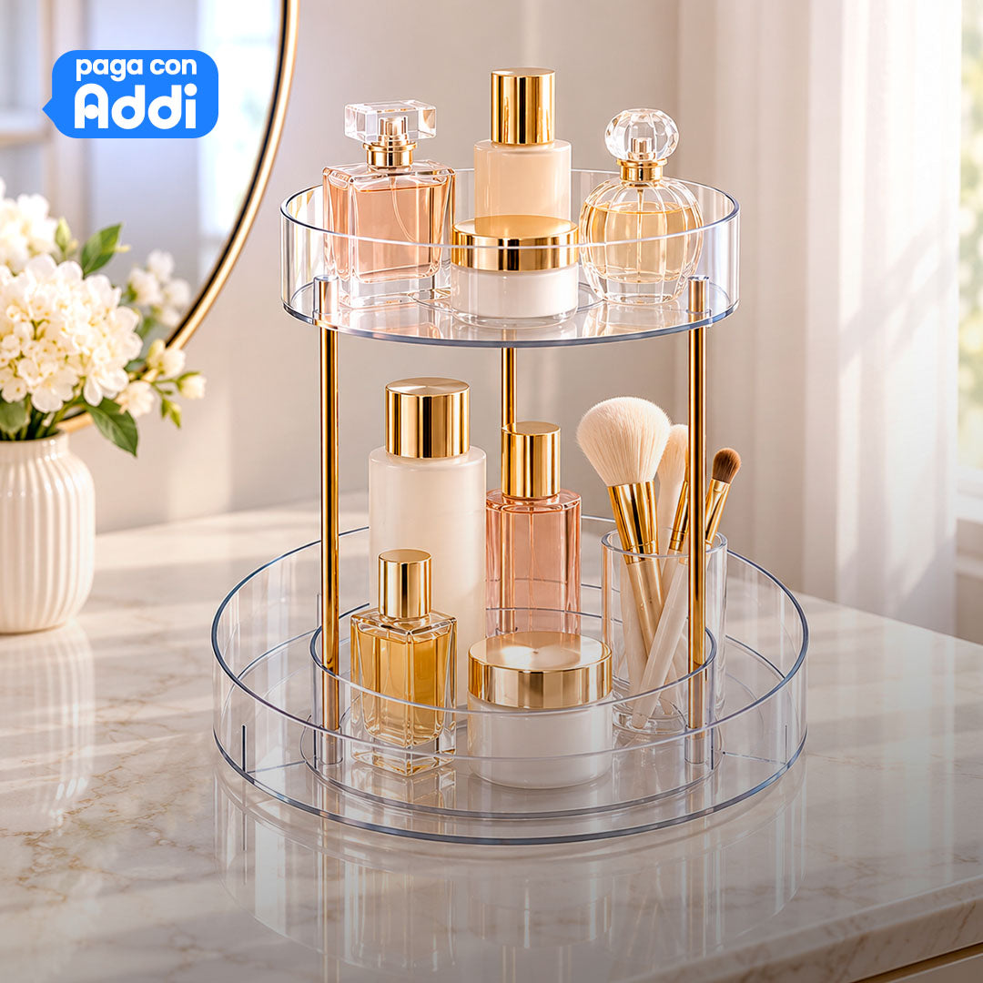 ORGANIZADOR DE MAQUILLAJE 2 PISOS