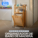 REPISA ORGANIZADOR DE BAÑO EN MADERA