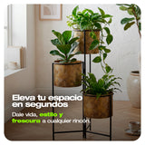 ORGANIZADOR DE PLANTAS METALICO 3 NIVELES DISEÑO 1