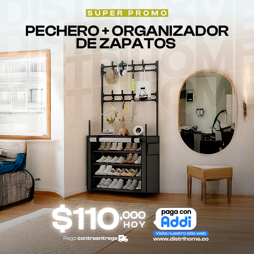 ORGANIZADOR 2 EN 1 PECHERO + ZAPATERO CON FORRO