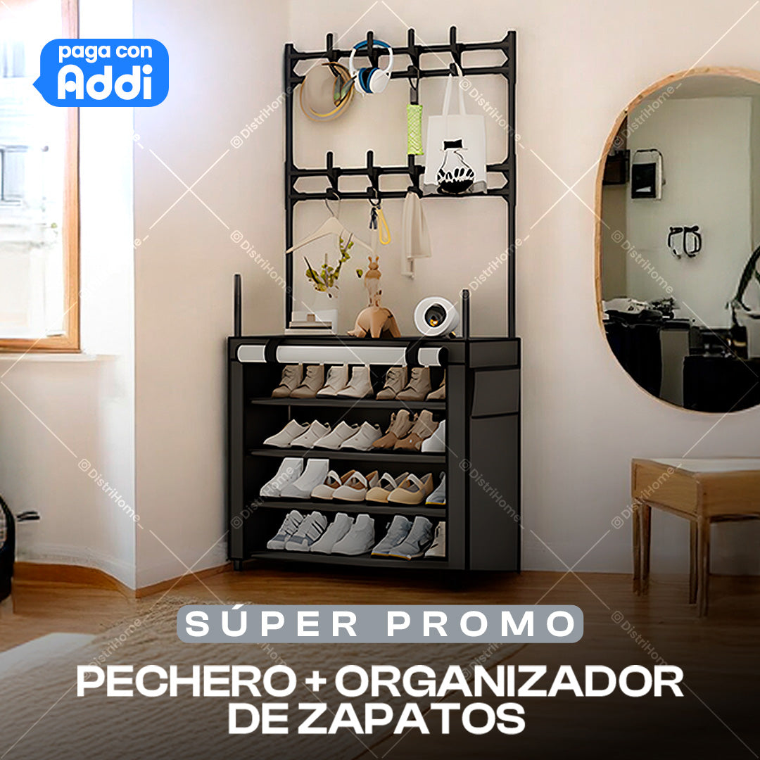 ORGANIZADOR 2 EN 1 PECHERO + ZAPATERO CON FORRO