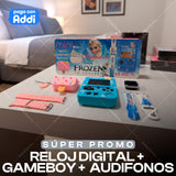 RELOJ + AUDIFONOS + GAMEBOY