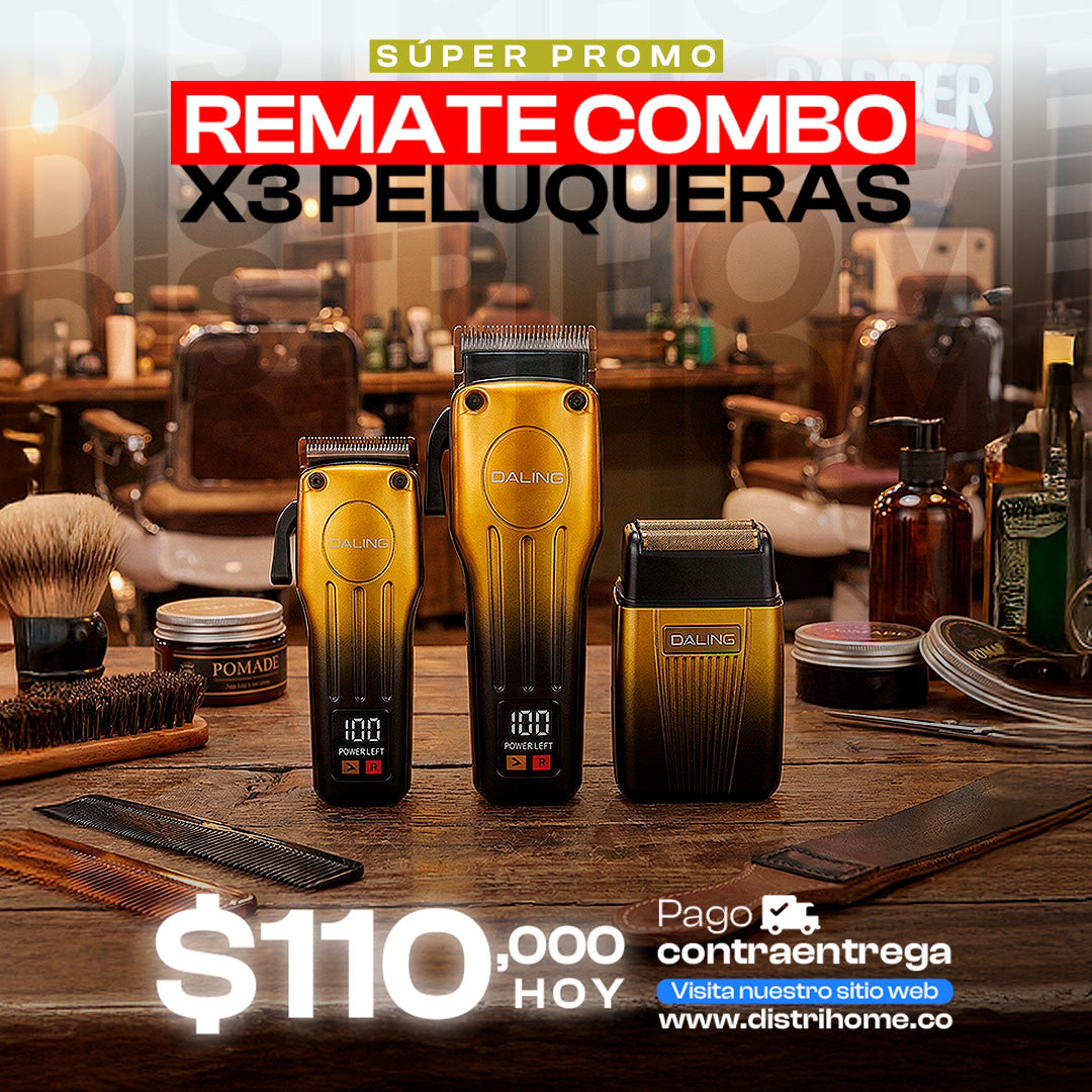 COMBO X3 PELUQUERAS GOLD