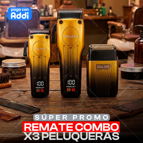 COMBO X3 PELUQUERAS GOLD