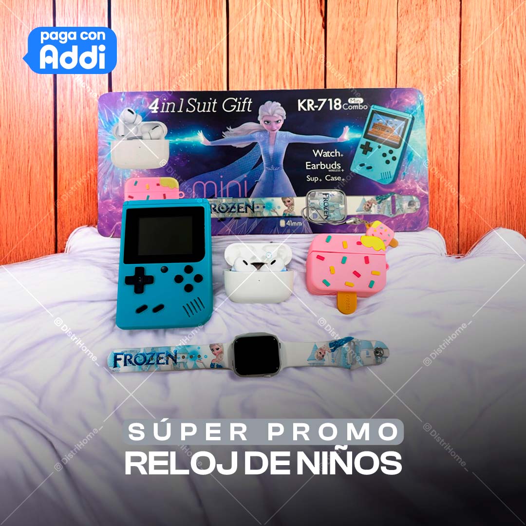 RELOJ NIÑOS+ AUDIFONOS + RELOJ + GAMEBOY