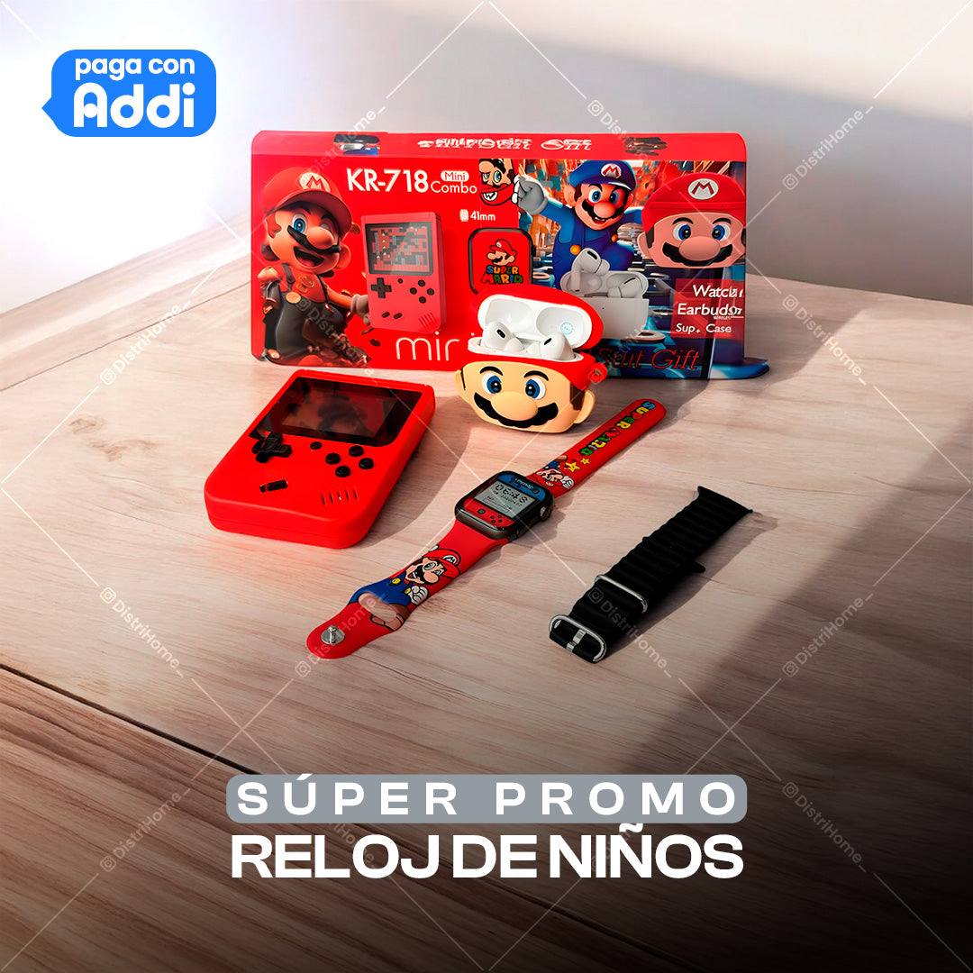 RELOJ NIÑOS+ AUDIFONOS + RELOJ + GAMEBOY