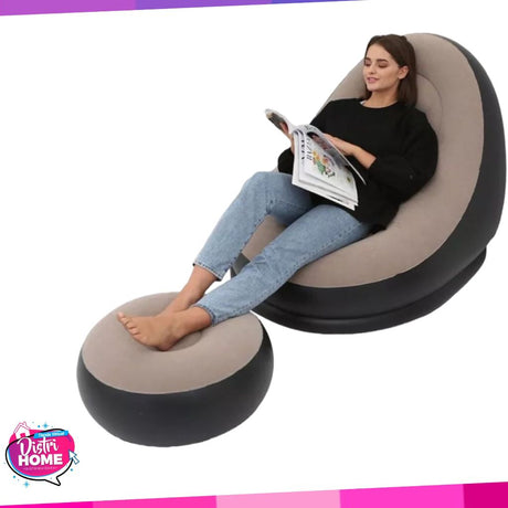 SILLON INFLABLE CON REPOSA PIES