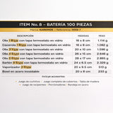 SET DE COCINA DE 100 PCS
