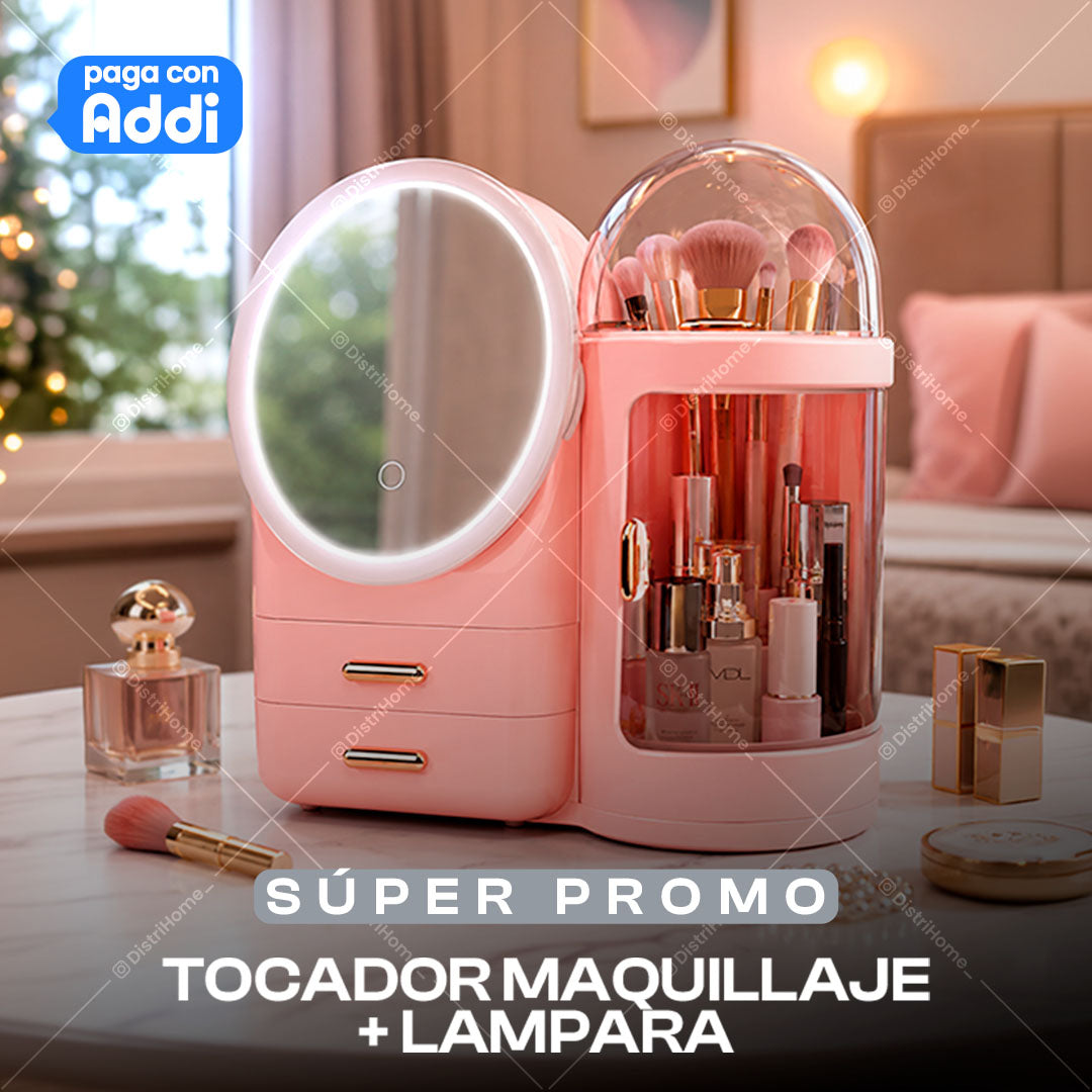 TOCADOR DE MAQUILLAJE + LAMPARA