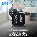 CESTA DE ROPA SUCIA DE 2 PISOS