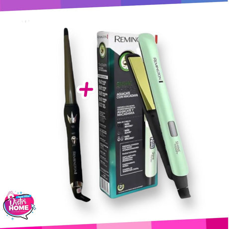 Combo Rizadora Tubo + Plancha Aguacate