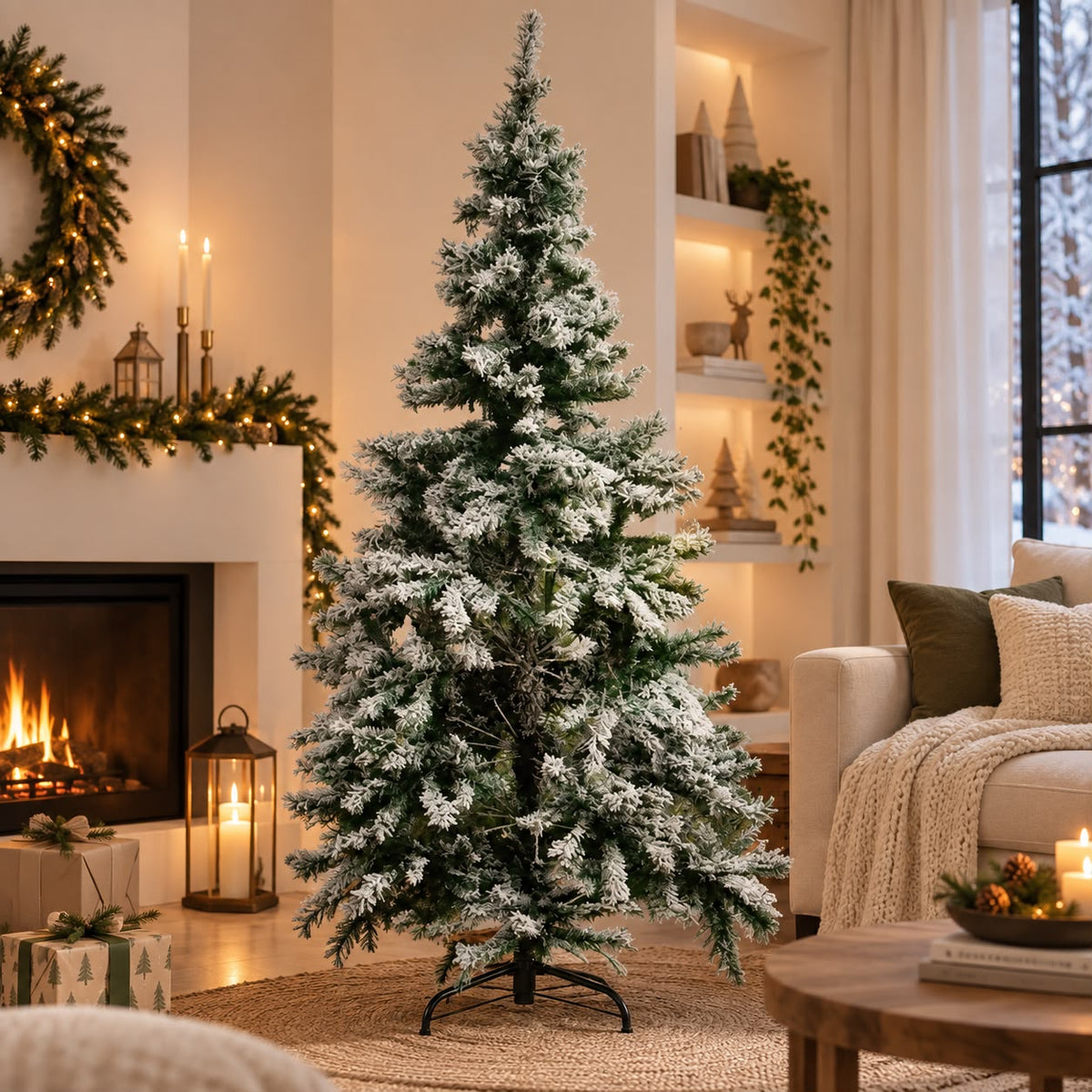 ARBOL NAVIDAD EFECTO NIEVE