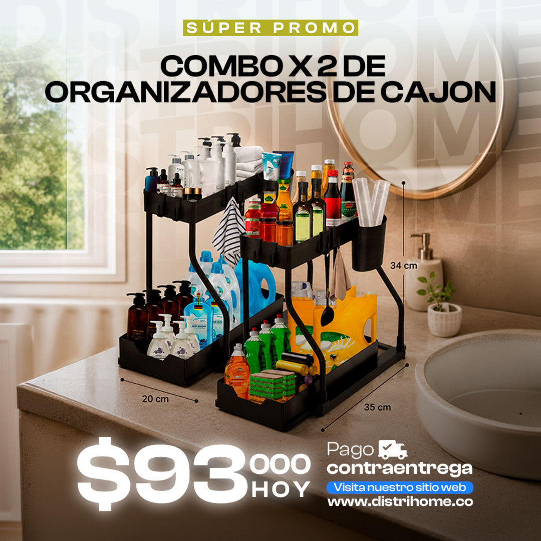 COMBO X2 DE ORGANIZADORES DE CAJON