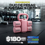 JUEGO DE 2X PESAS DE 5 KG AJUSTABLES