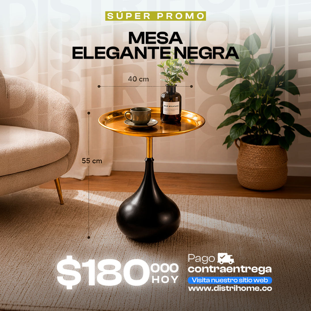 MESA ELEGANTE NEGRA