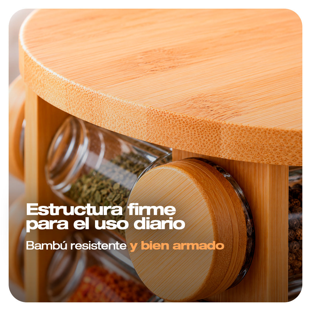 CONDIMENTERO MADERA GIRATORIO