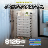 ORGANIZADOR DE ZAPATOS 9 PISOS CON CAJONES