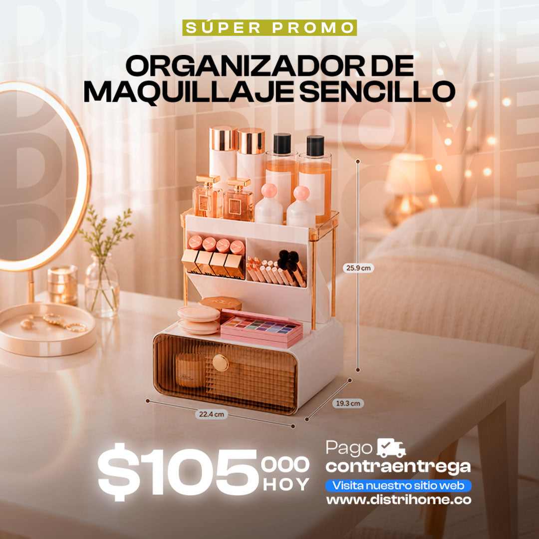 ORGANIZADOR DE MAQUILLAJE SENCILLO
