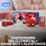 RELOJ + AUDIFONOS + GAMEBOY