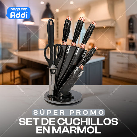 Set de Cuchillo Marmol Hogar
