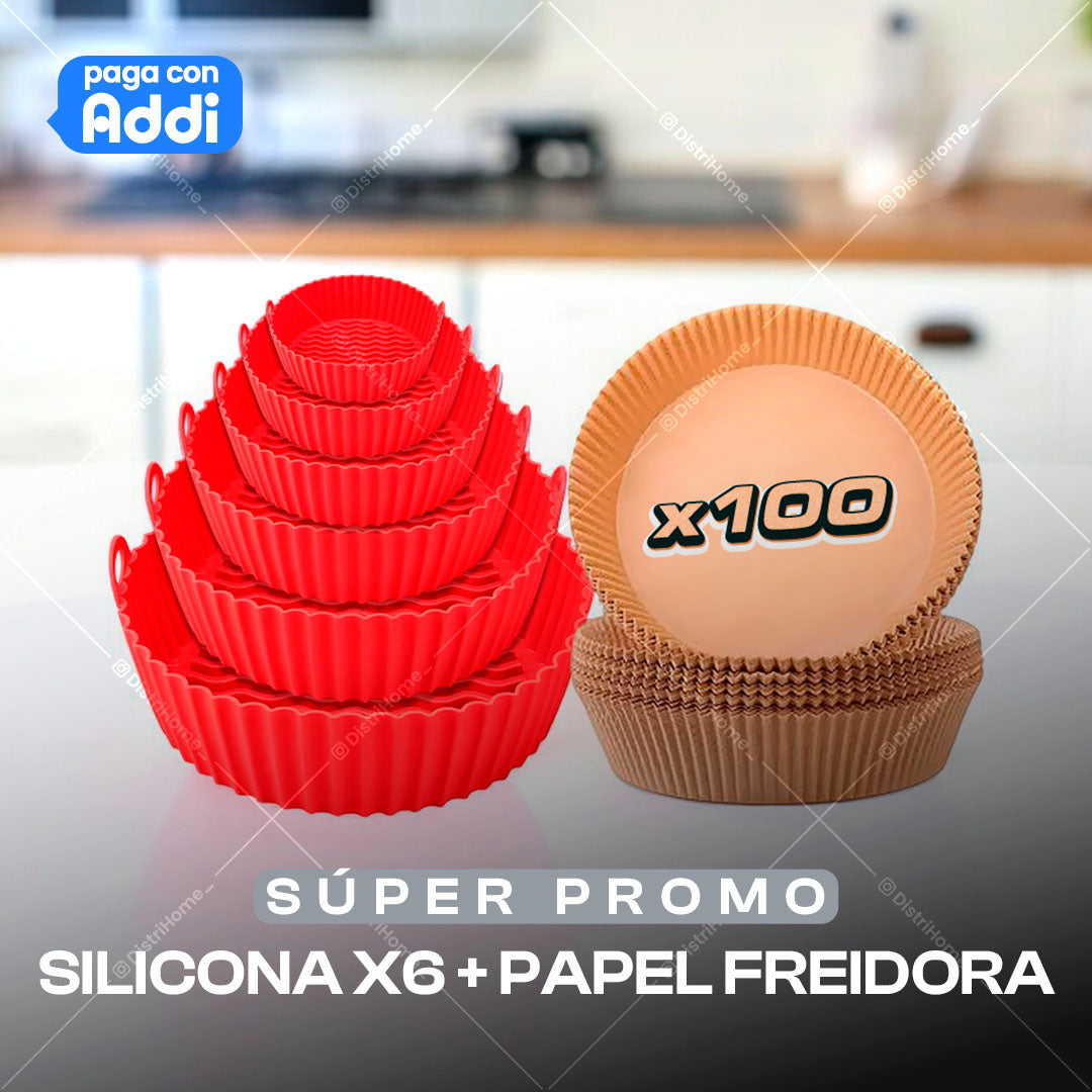 Silicona x6 + Papel freidora