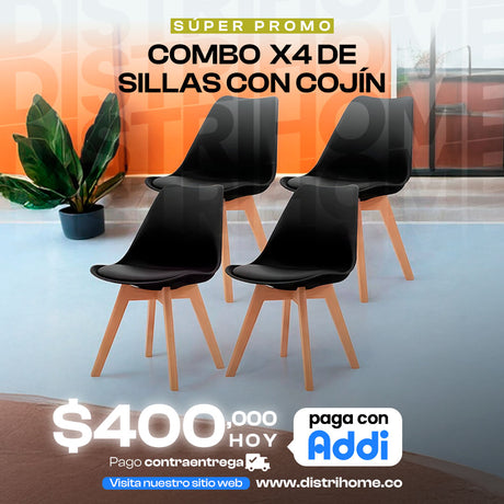 SILLAS X4 COMEDOR